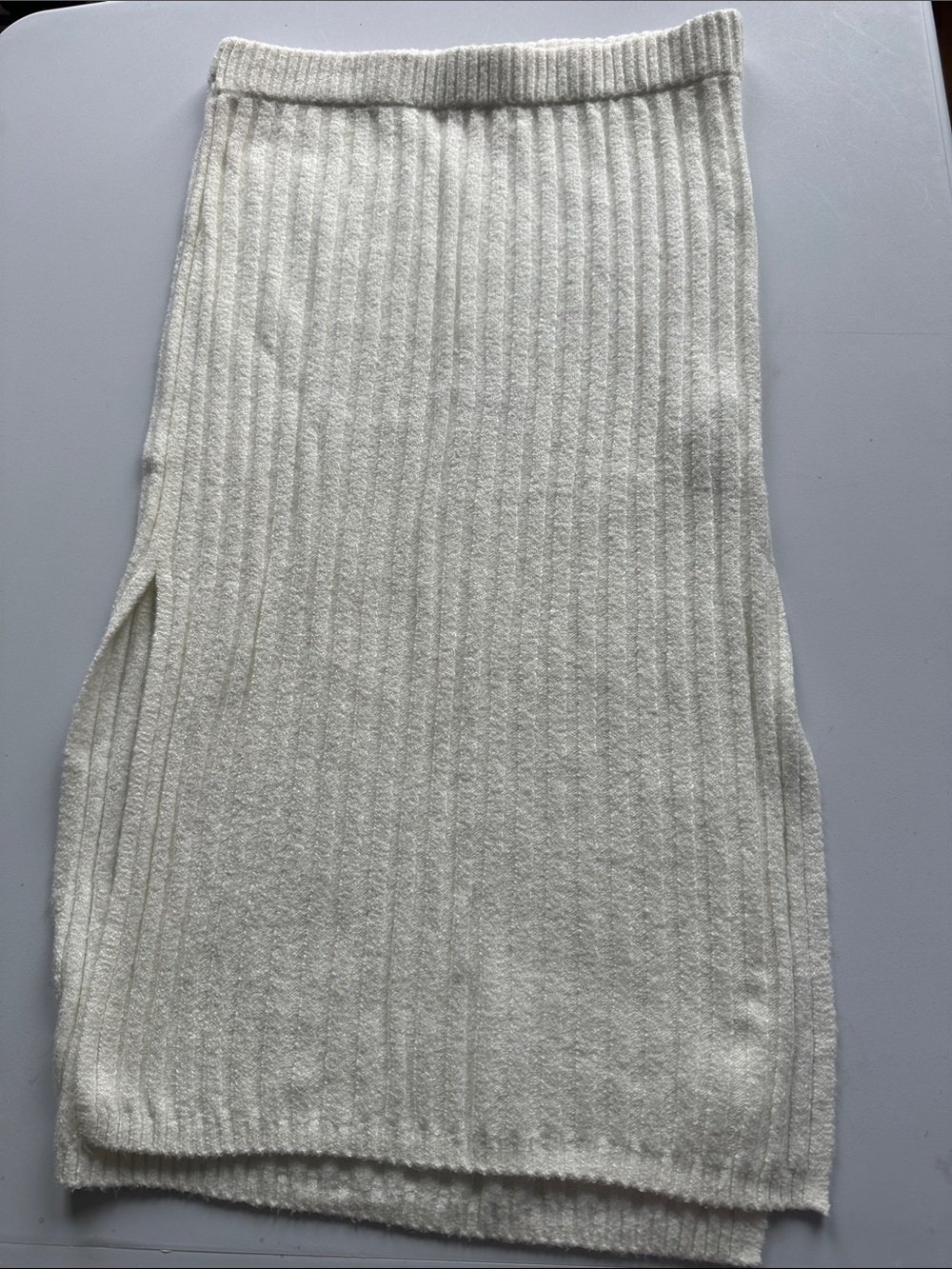 Hollister Cream Ribbed high waist skirt